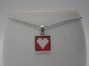 Pandantiv din inox, model inimă