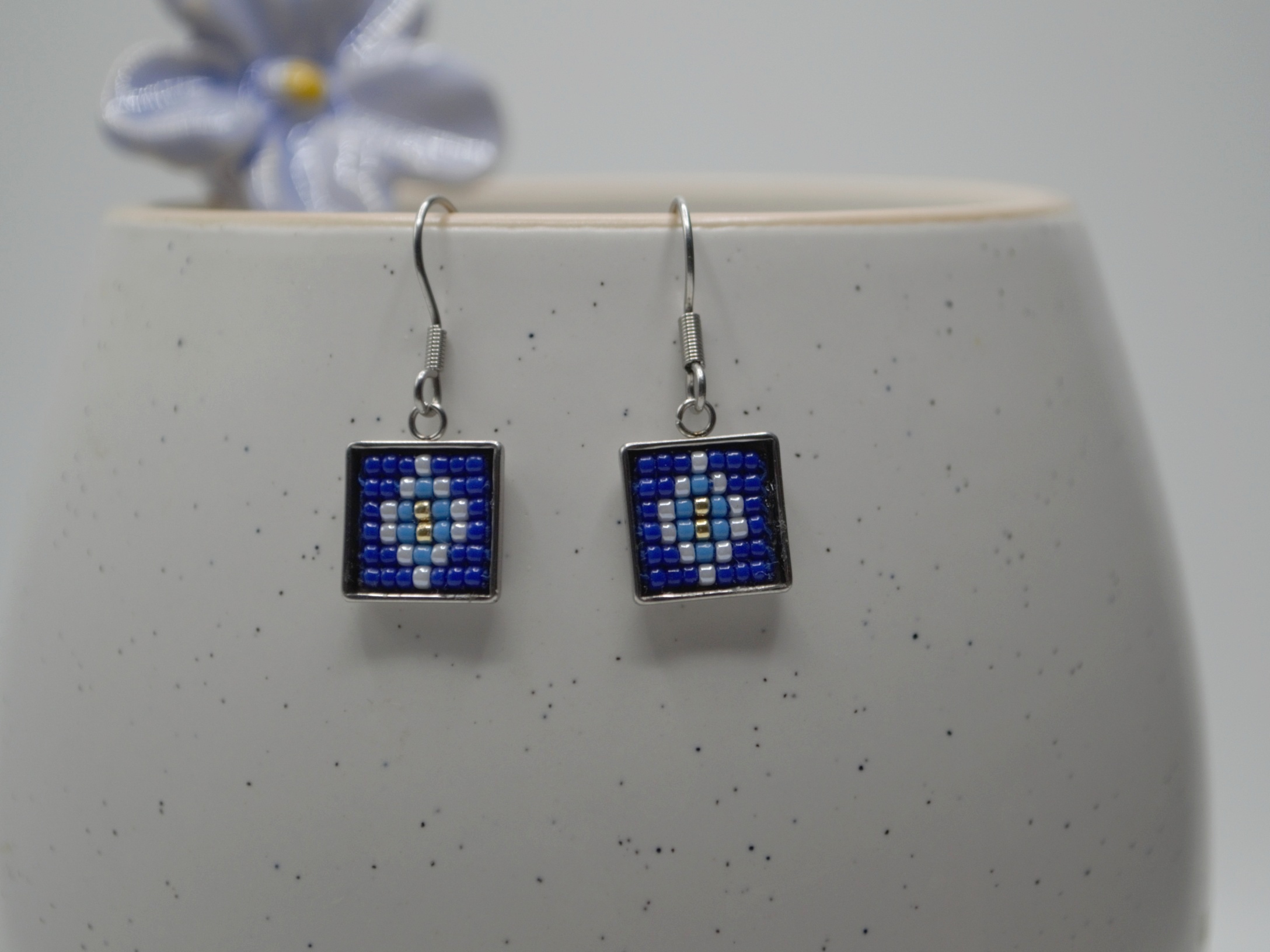 Set / Cercei motiv albastru - imagine 7