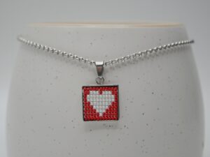 Pandantiv din inox, model inimă