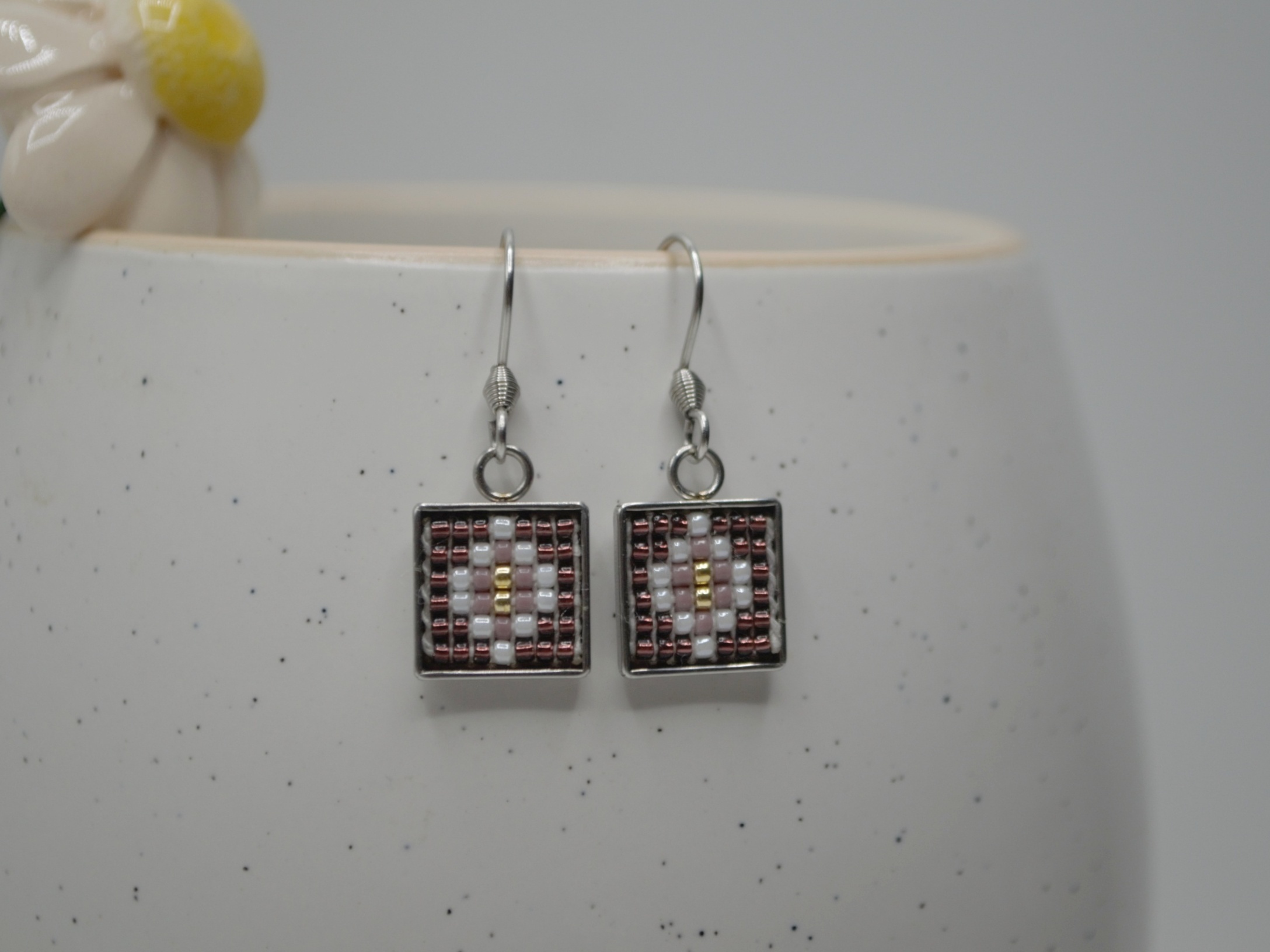 Cercei / Set cu motive culoare mov - imagine 4