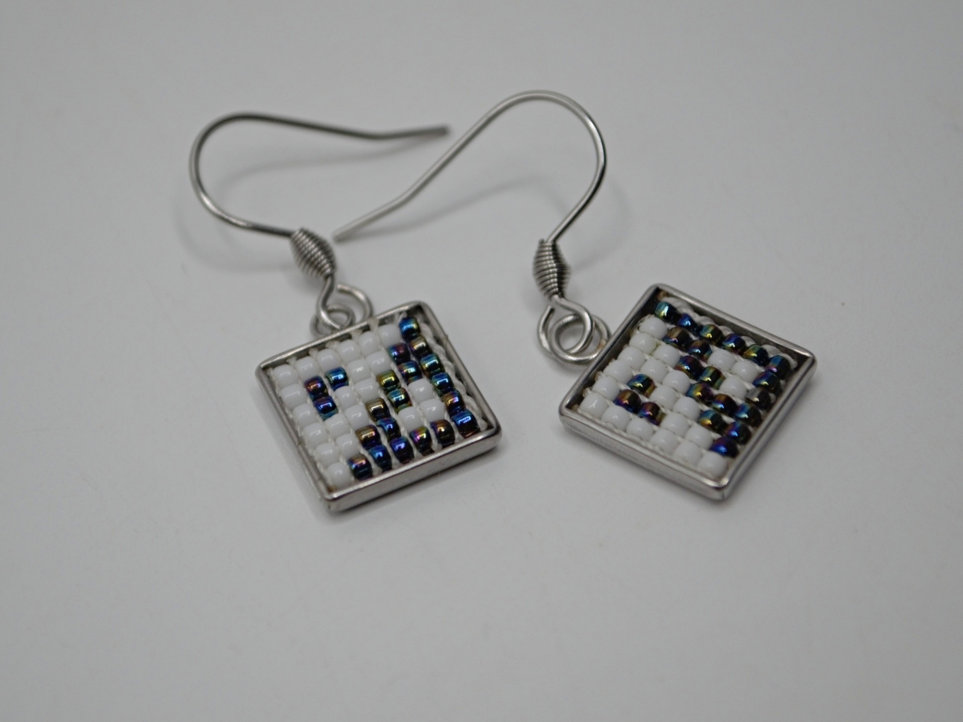 Cercei inox motiv geometric - imagine 2