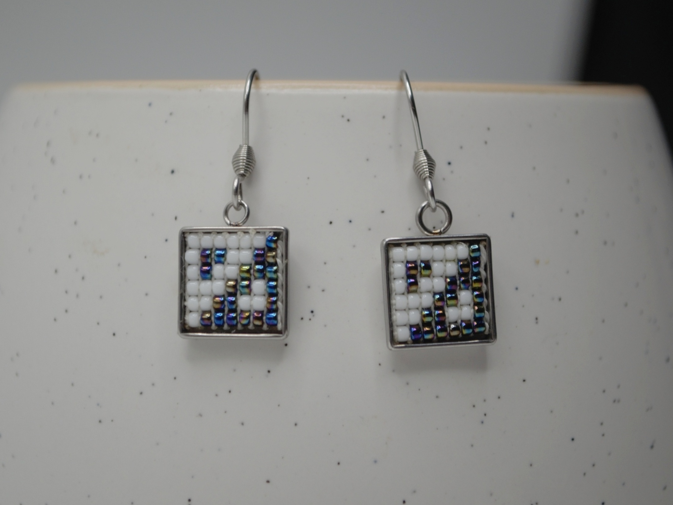 Cercei inox motiv geometric