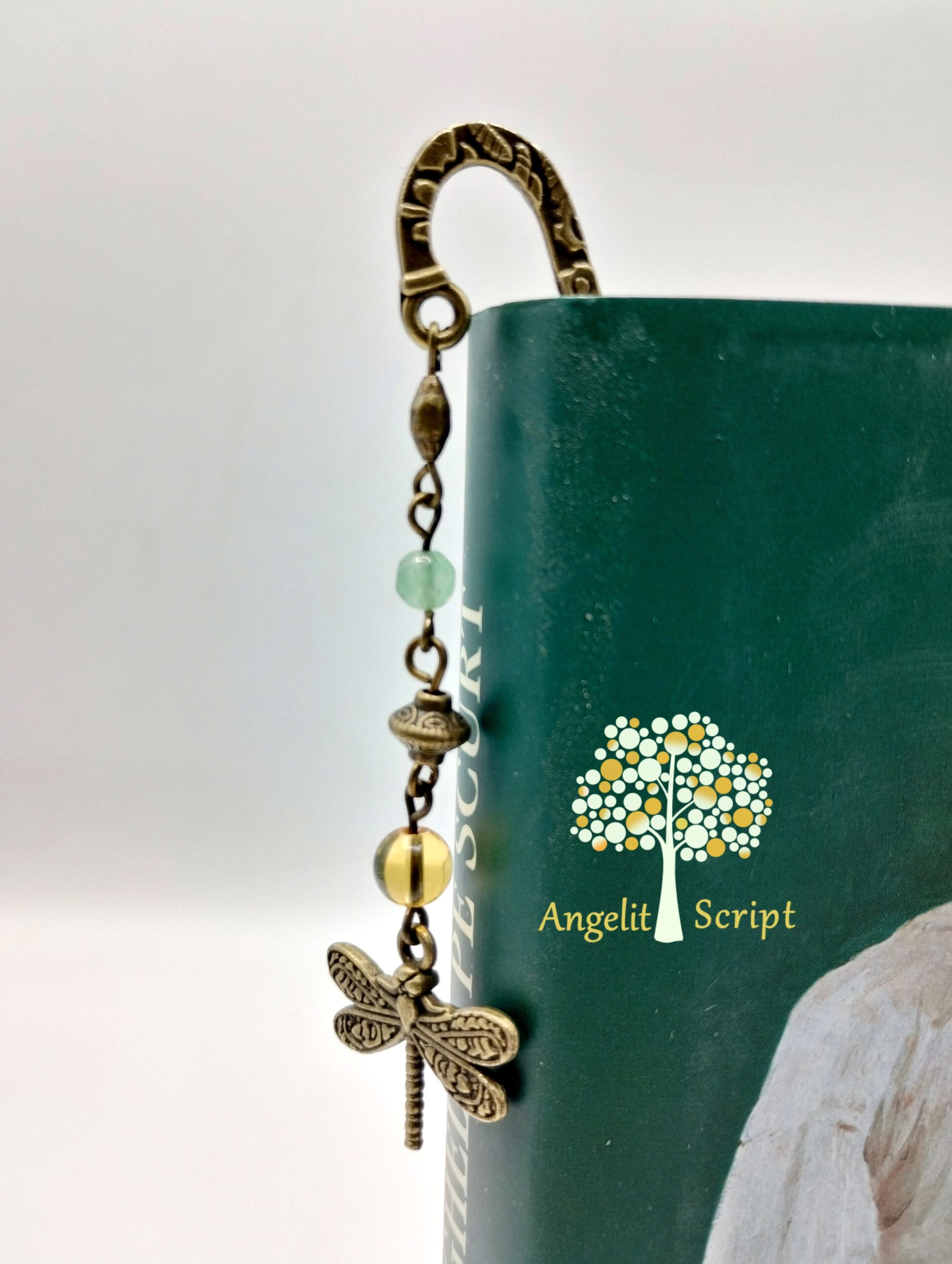 Semn de carte mic, antichizat – Libelula - imagine 2