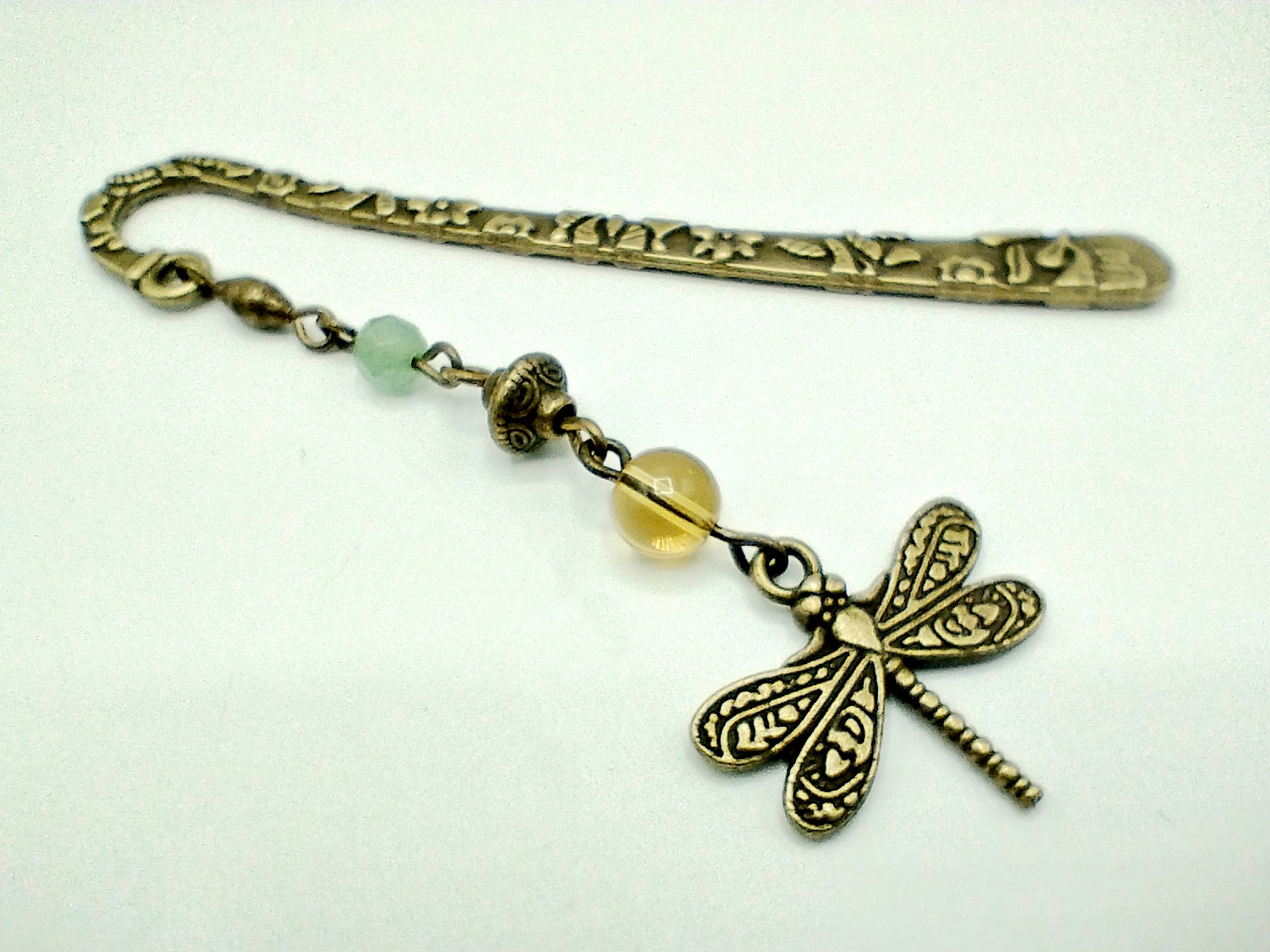 Semn de carte mic, antichizat – Libelula - imagine 3