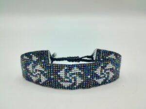 Brăţară ţesută fin, motiv vârtelnița